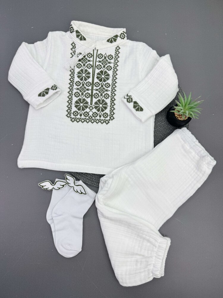 Хрестильний костюм "Козачок" з вишивкою, для хлопчика
