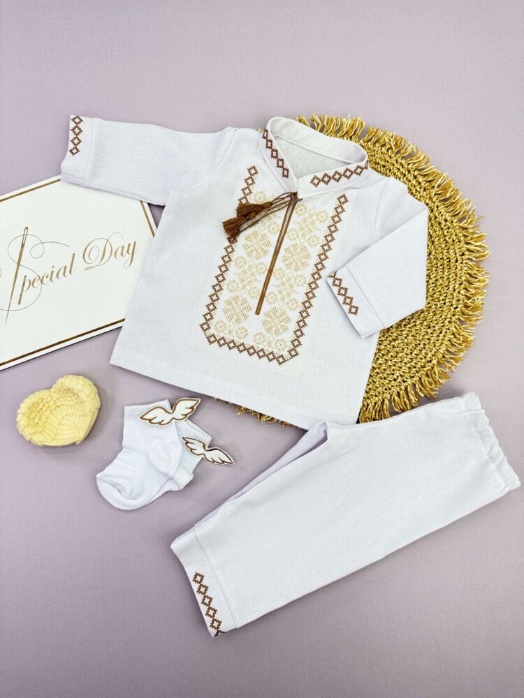 Хрестильний костюм “Козачок” з вишивкою, для хлопчика