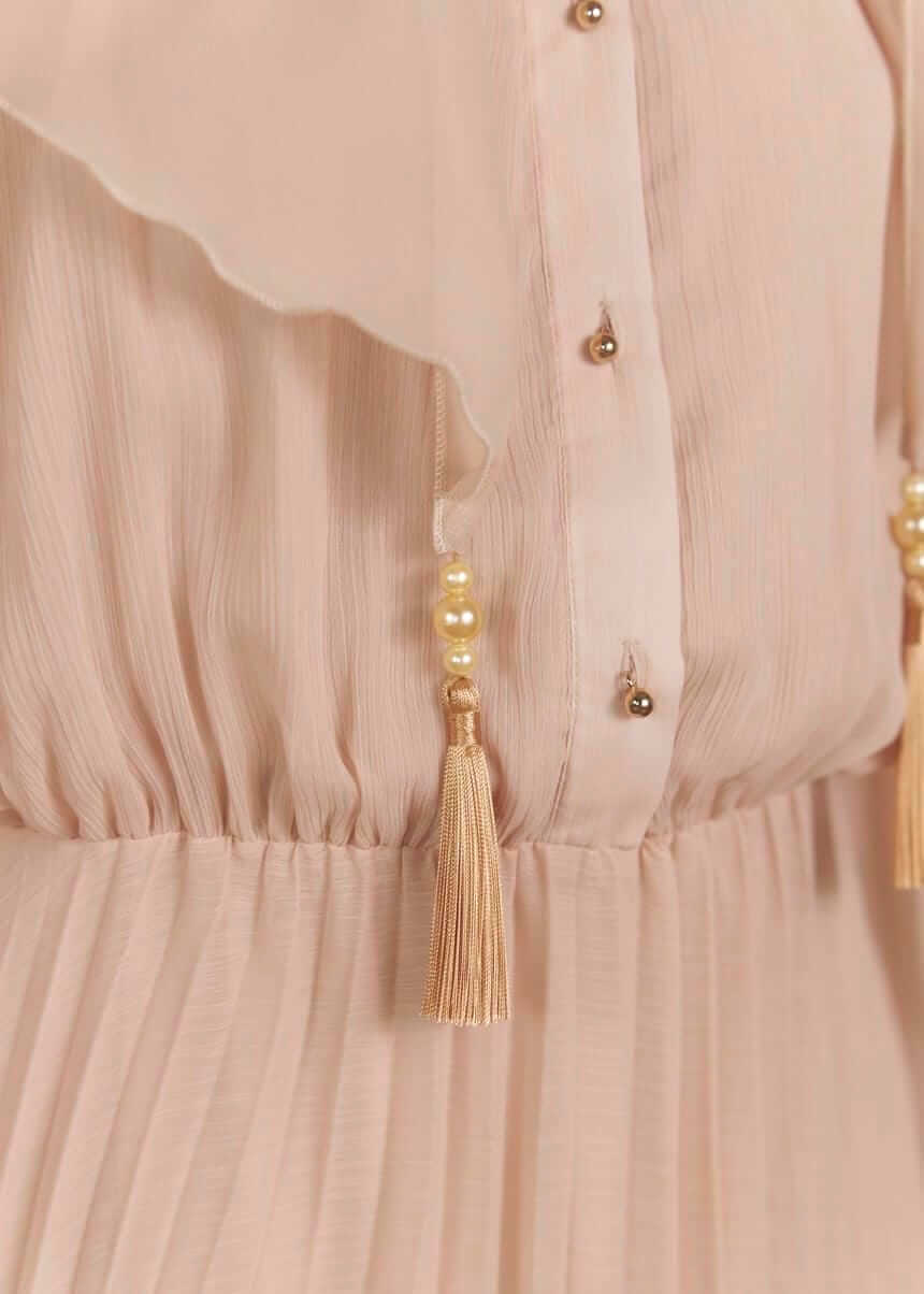 Хустка “Desert Rose”,елегантна хустка до храму з китицями