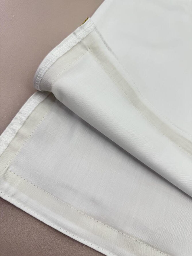 Хрестильна сорочка “Золотий Хрест” подовжена, білий сатин, золота вишивка