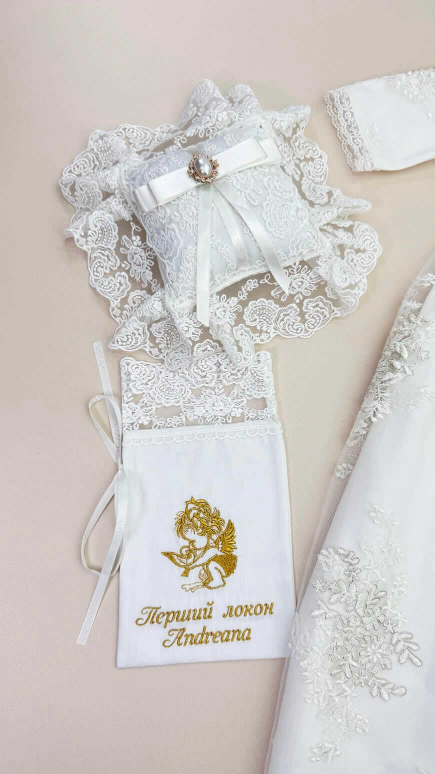Комплект для хрещення “Королівський Оберіг”. Преміальний одяг, іменний подарунок