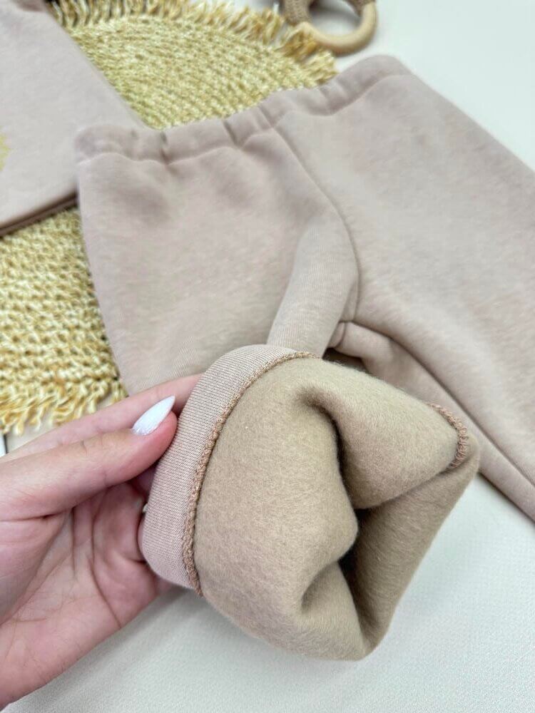 Костюм для хрещення “Карамельний Затишок”, штани та кофта на флісі