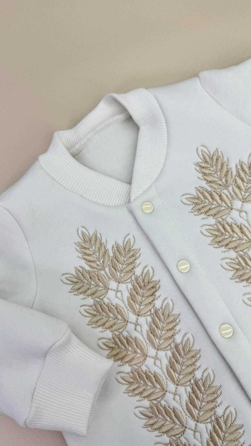 Костюм для хлопчика на хрещення, молочного кольору, преміум якість