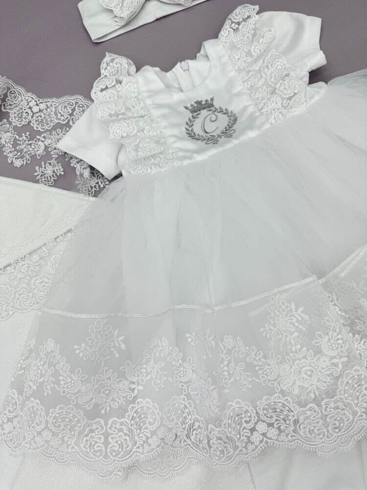 Набір для хрещення дівчинки “Кришталева Казка”, одяг та аксесуари для хрестин