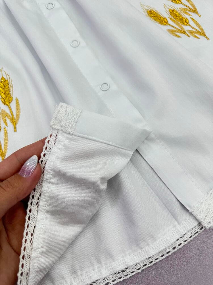 Крестильный набор для девочки «Золотые Колоски», одежда из хлопка