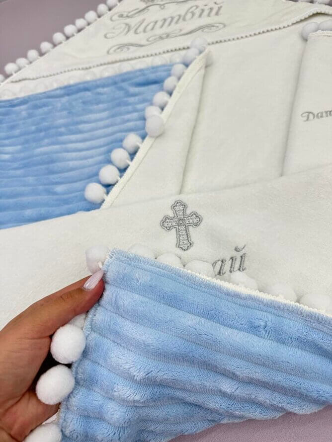 Крижма-плед утеплена для хрещення