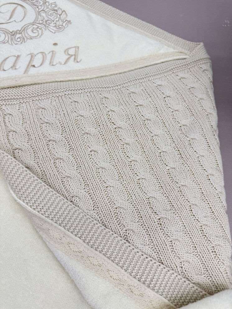 Крыжма-одеяло утепленное “Бежевый Шоколад”