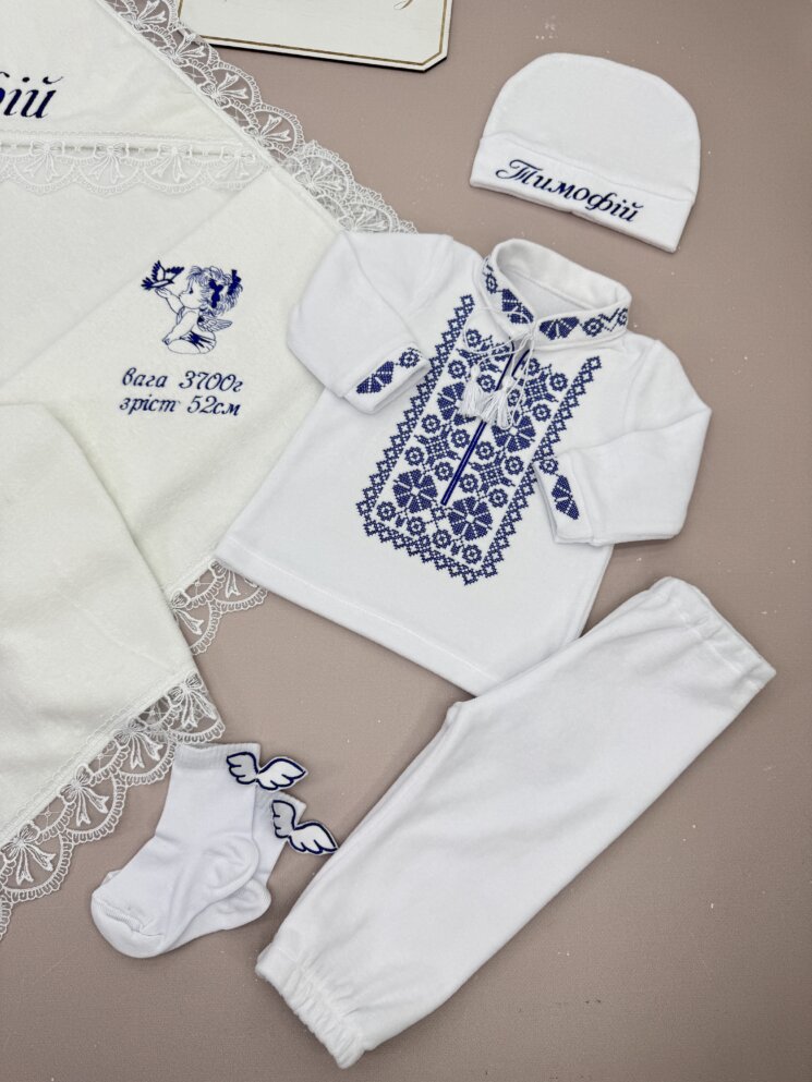 Хрестильний набір “Синя Вишиванка”