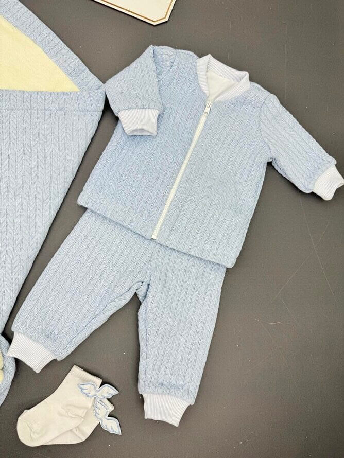 Теплий дитячий комплект 'Блакитна Косичка'