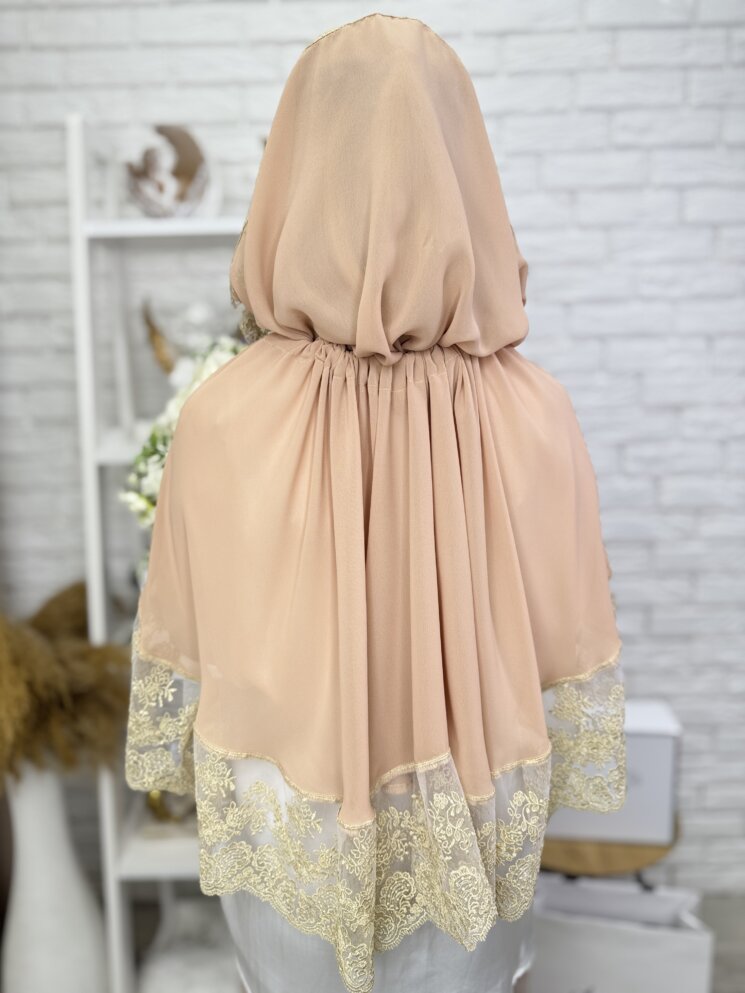 Палантин-вуаль “Бежевый Песок”