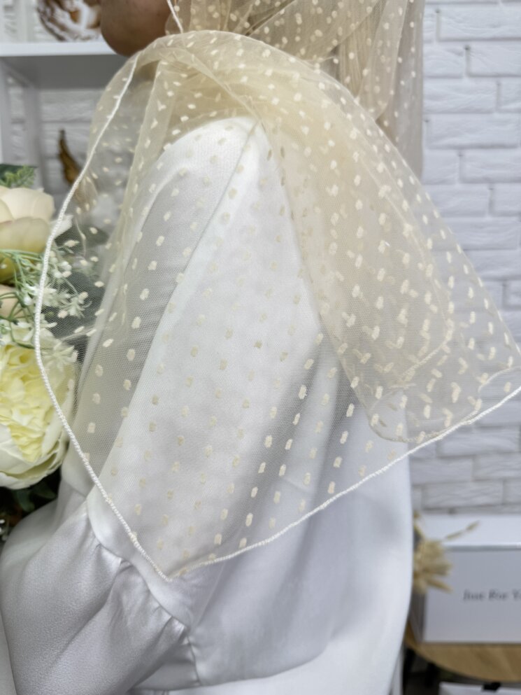 Шарф “Бежевый Горошек”