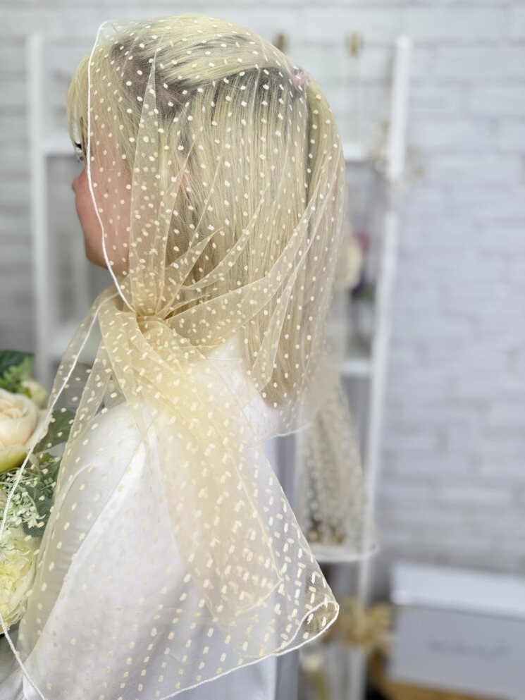 Шарф “Бежевый Горошек”