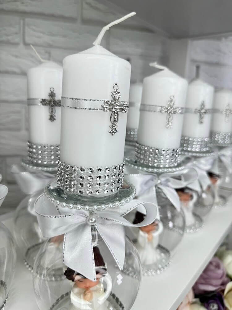 Таросики “Ангел у Колбі” зі свічкою, подарунок на хрестини, таросіки на хрестини