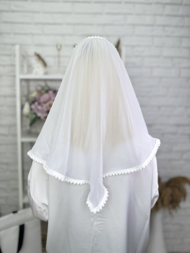 Платок-вуаль “Воздушные Помпоны”