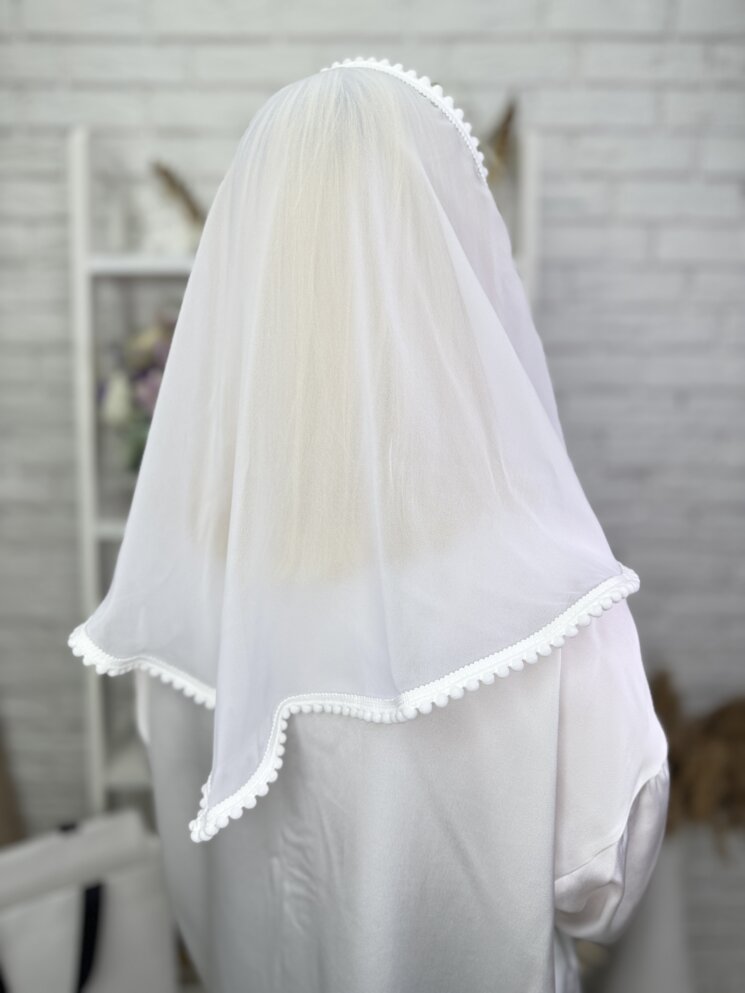 Платок-вуаль “Воздушные Помпоны”