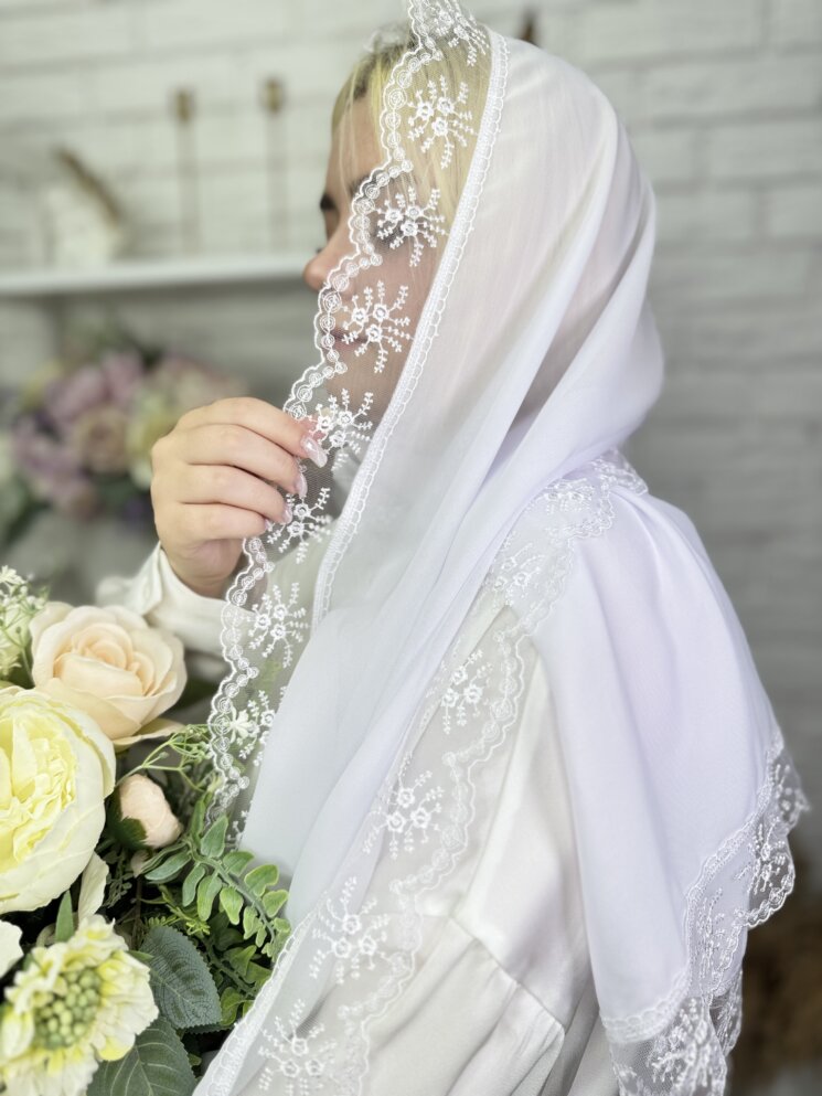 Шарф-вуаль “Белое Облако”