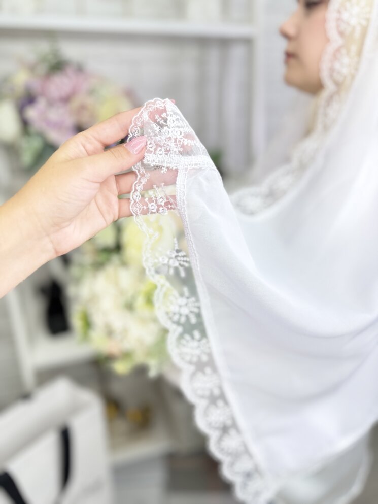 Шарф-вуаль “Белое Облако”