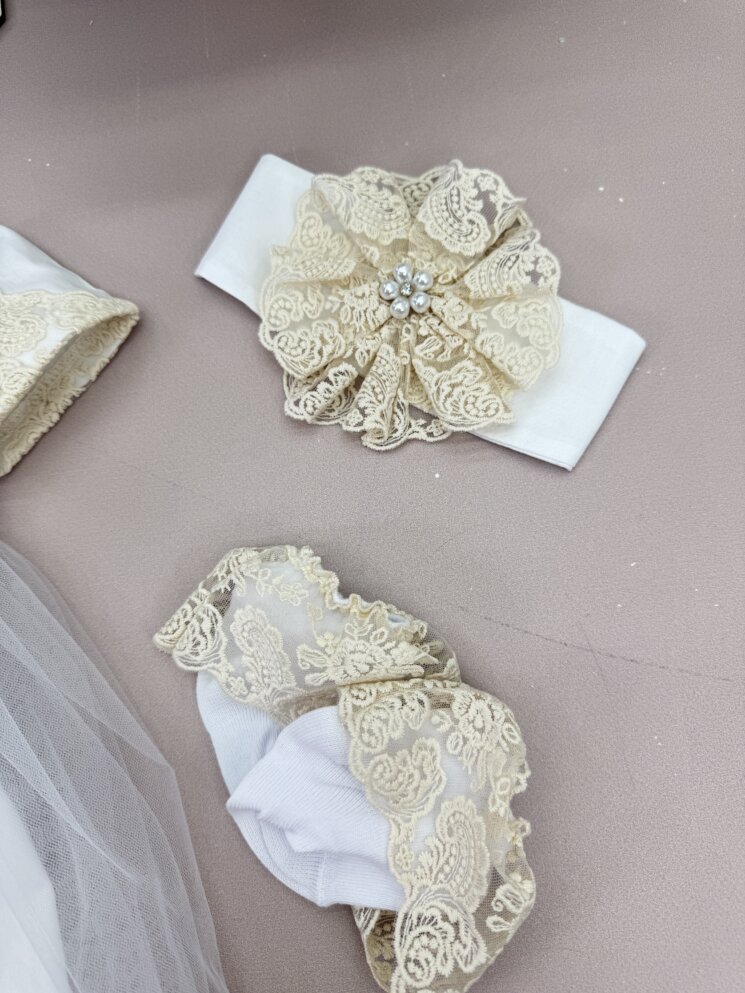 Набір для Хрещення “Бежева Королева”