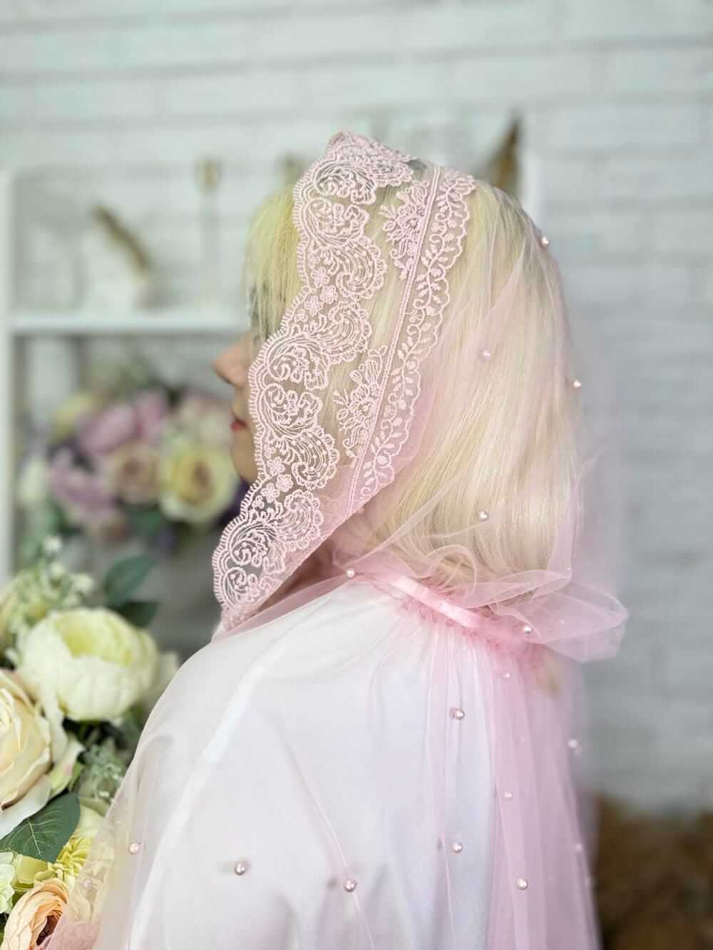 Палантин  “Пудровий Блиск”, для хрещення або вінчання