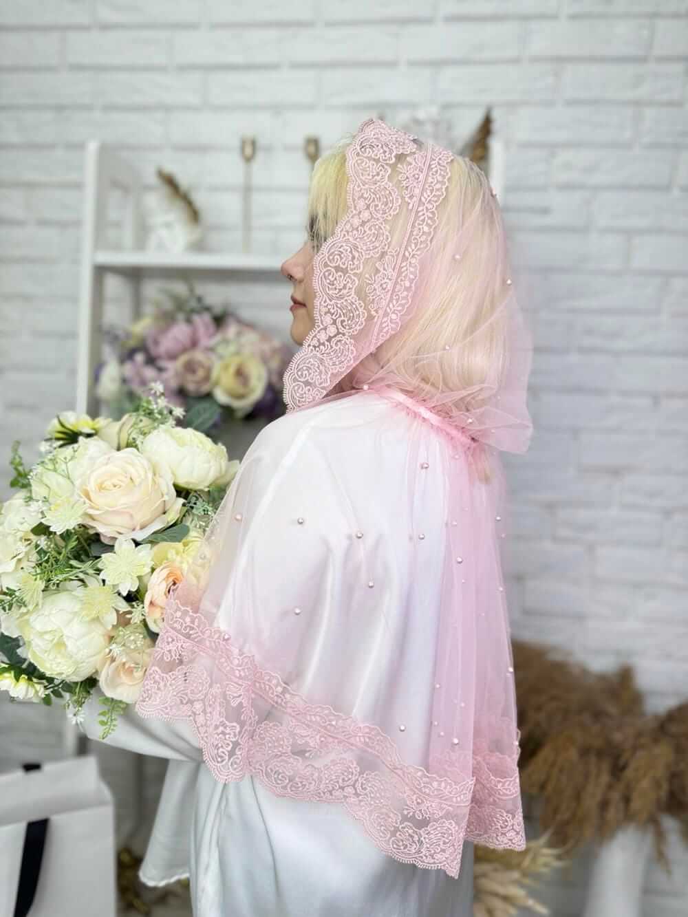 Палантин  “Пудровий Блиск”, для хрещення або вінчання