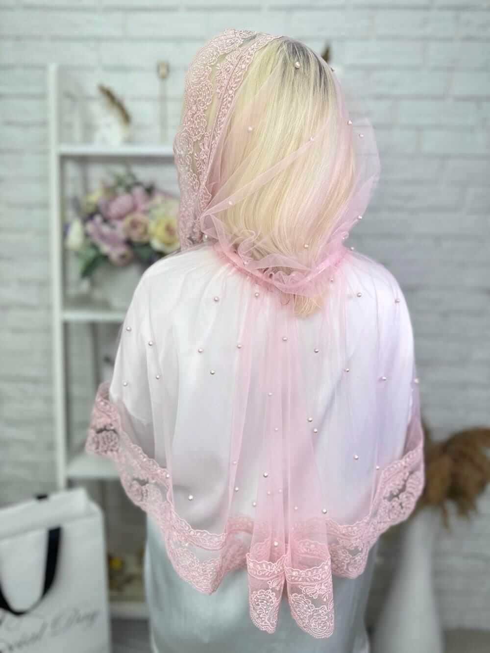 Палантин  “Пудровий Блиск”, для хрещення або вінчання