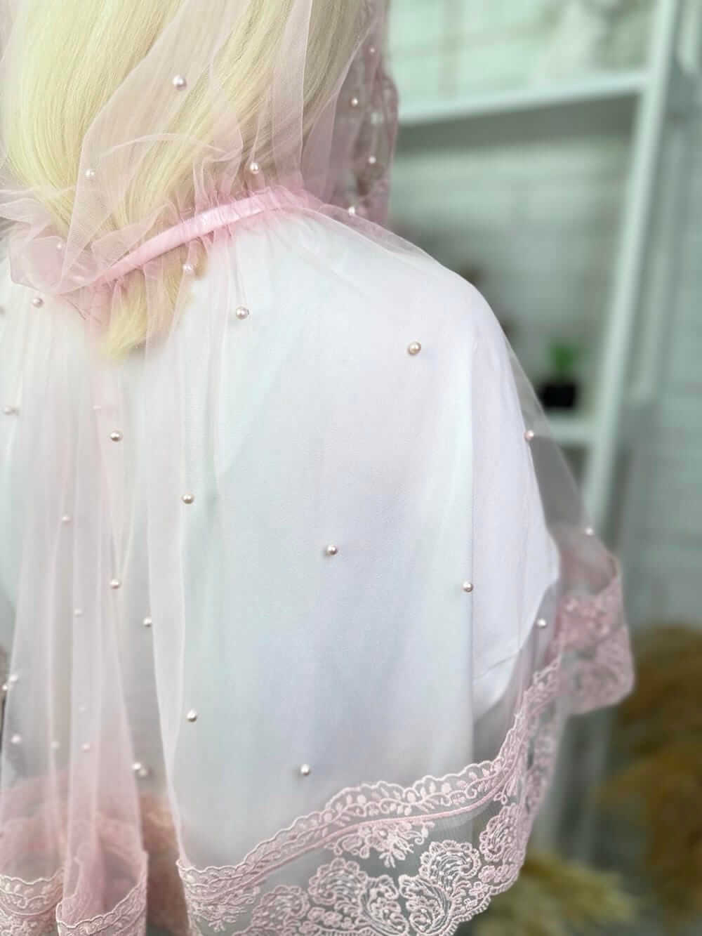 Палантин  “Пудровий Блиск”, для хрещення або вінчання