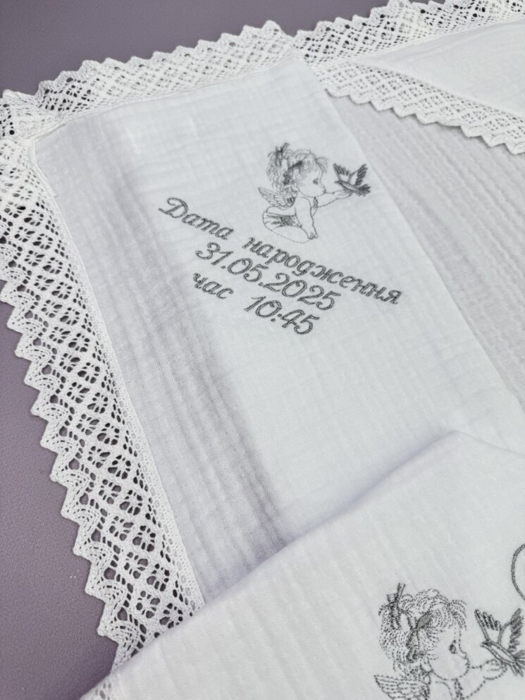 Набор для Крещения “Муслиновый Талисман”