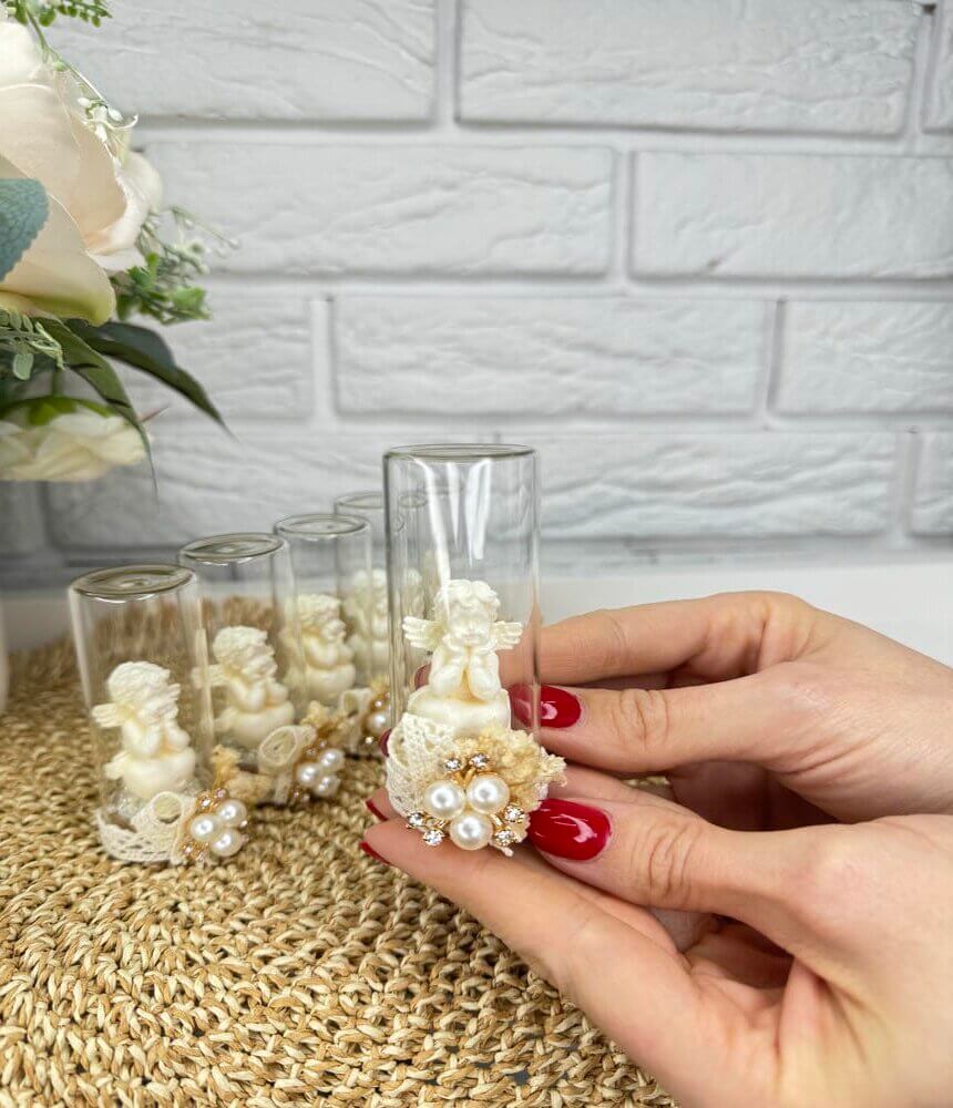 Стеклянный таросик "Angel’s Pearl" — изысканный подарок гостям на крестины