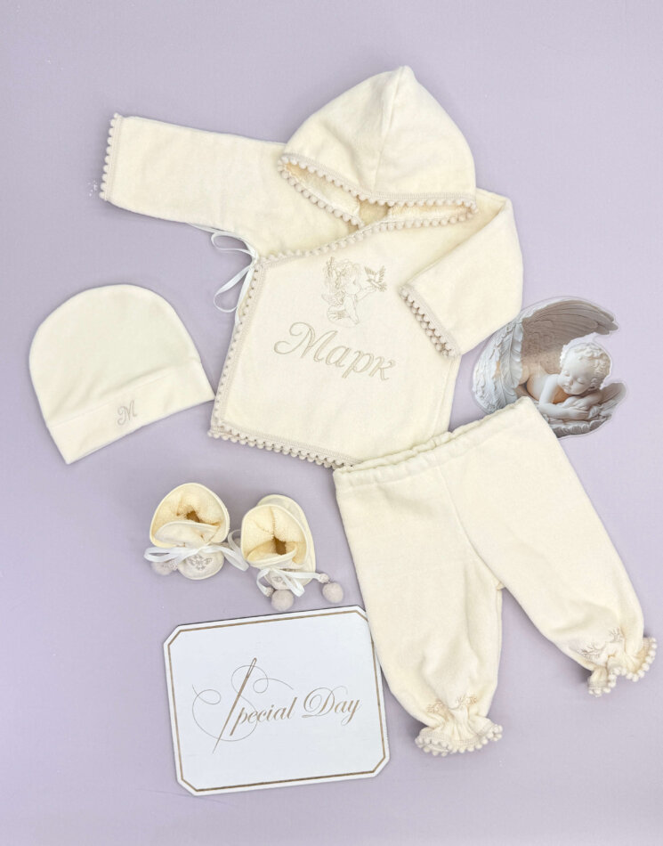 Теплий набір для Хрещення “Кремова Ніжність”