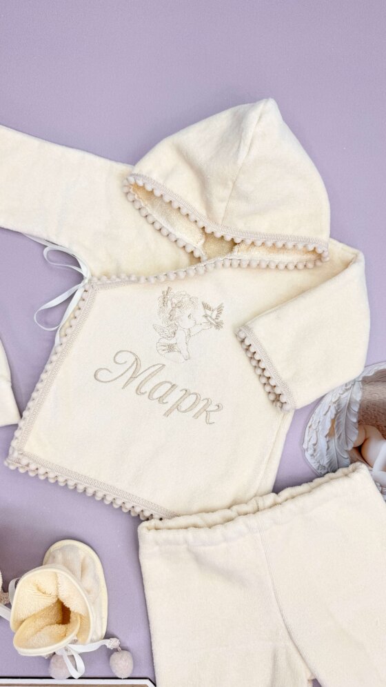 Теплий набір для Хрещення “Кремова Ніжність”