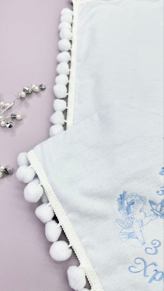 Утеплена крижма-плед «Блакитна Смужка»