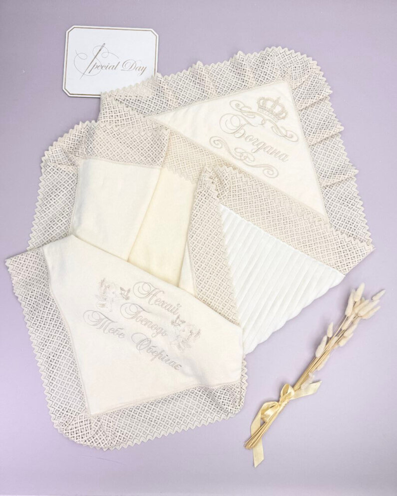 Утепленная крыжма-плед «Сливочный Десерт»