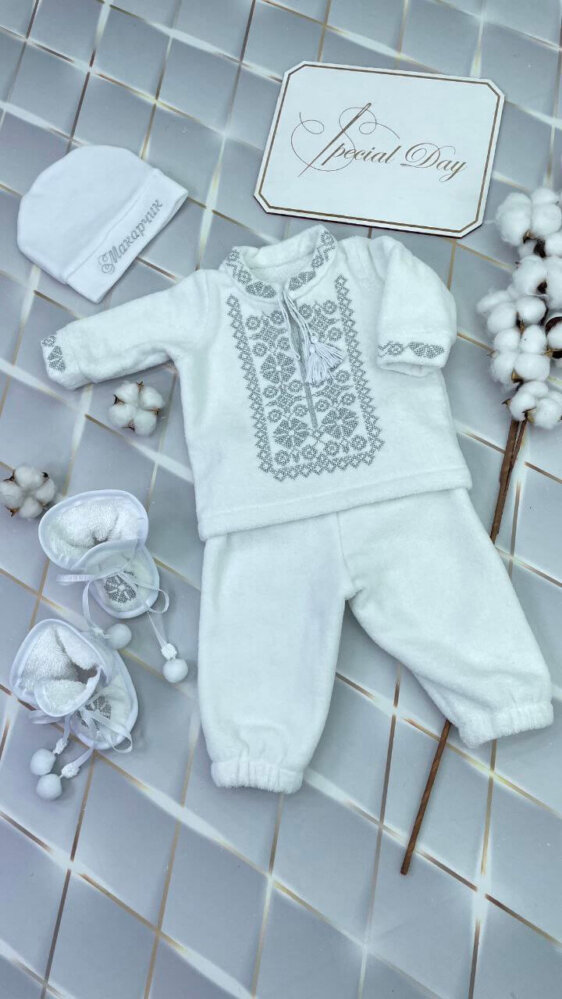 Хрестильний костюм-вишиванка «Срібний Козак»