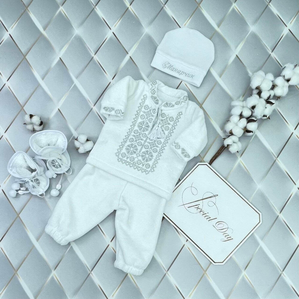 Хрестильний костюм-вишиванка «Срібний Козак»