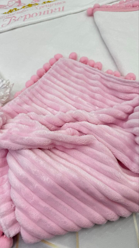 Утеплена крижма-плед «Рожева Хмаринка»