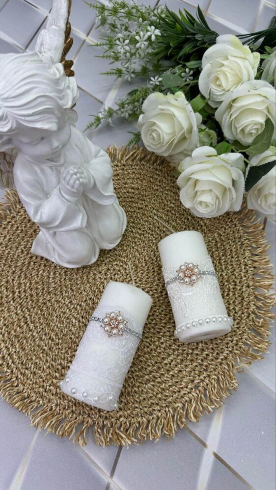 Набор обрядовых свечей «Жемчужный Тандем» (2 шт.)