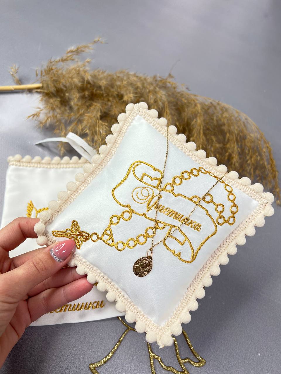 Крестильный аксессуар «Святое Таинство», подушечка под крестик