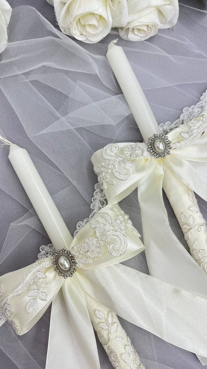 Набор праздничных свечей «Сияние Жемчуга»