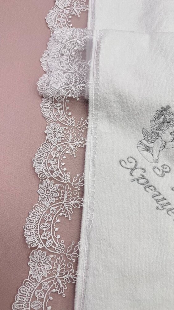 Хрестильний набір Silver Luxury: утеплена крижма-плед, мішечок для локону та подушечка