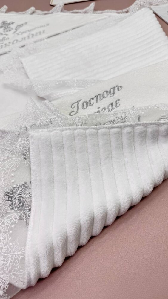Хрестильний набір Silver Luxury: утеплена крижма-плед, мішечок для локону та подушечка