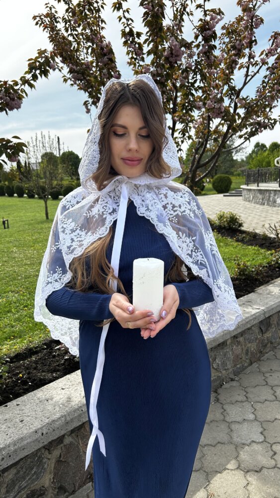 Подовжений палантин для храму «Italian Luxury» з білого гіпюру