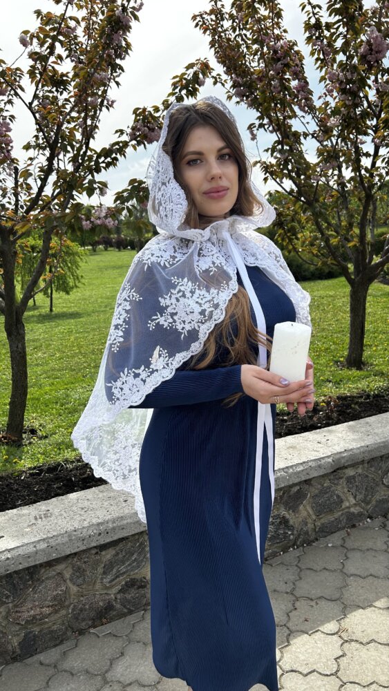 Подовжений палантин для храму «Italian Luxury» з білого гіпюру