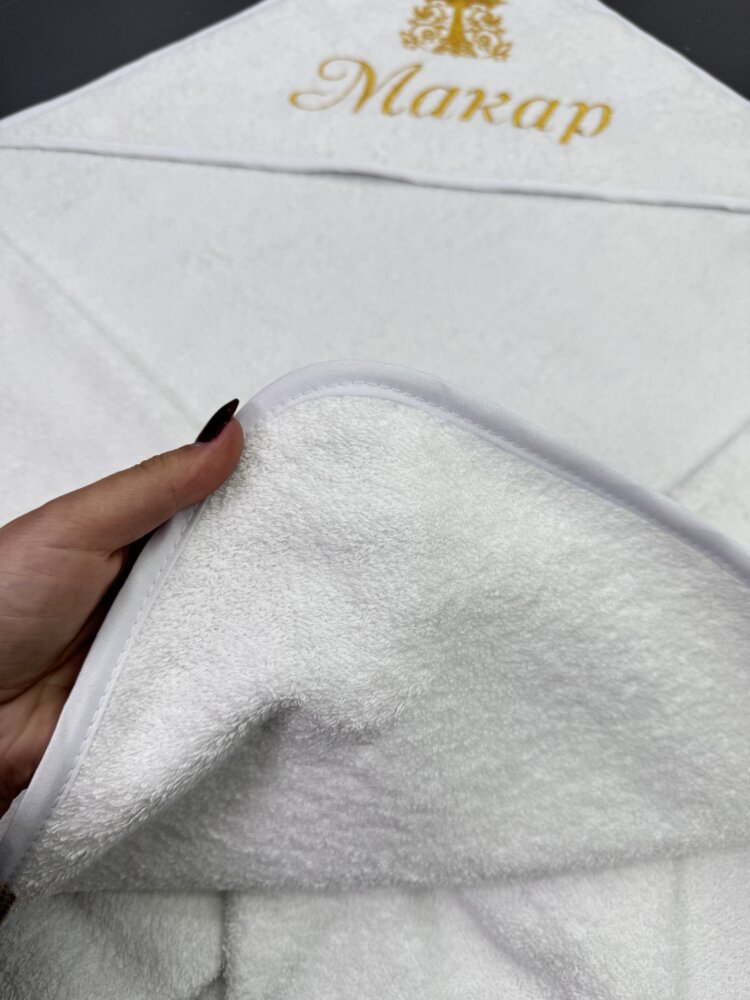 Крестильный набор «Golden Minimalist»: крыжма, человечек и шапочка