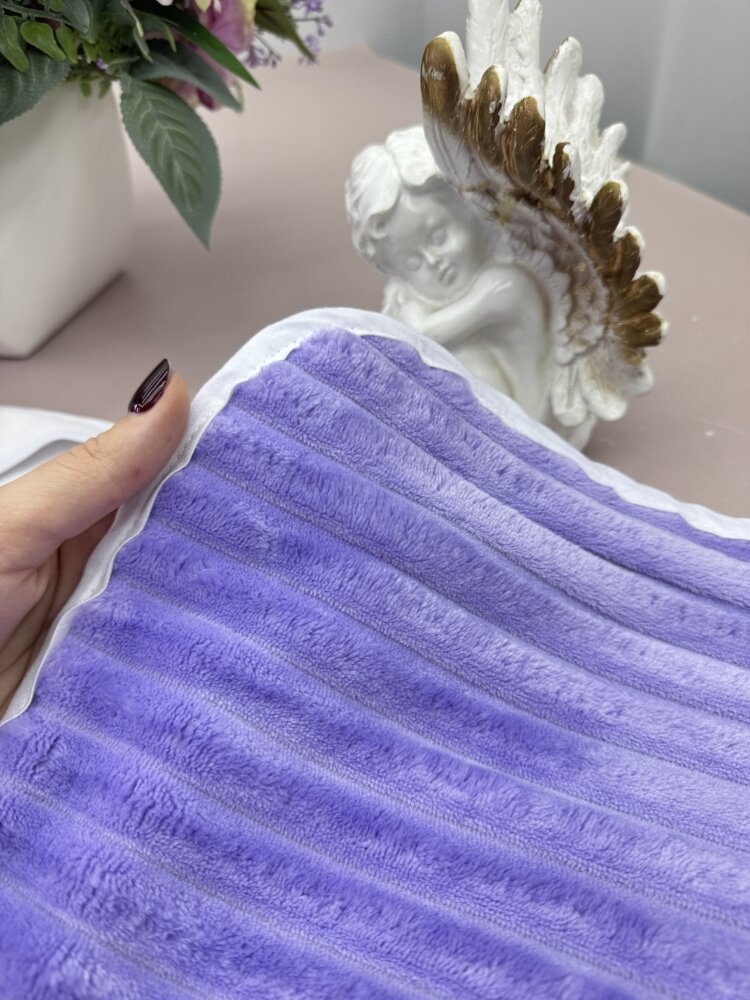 Утеплённая крыжма-плед «Amethyst Gold» из велюр-махры и фиолетового плюша