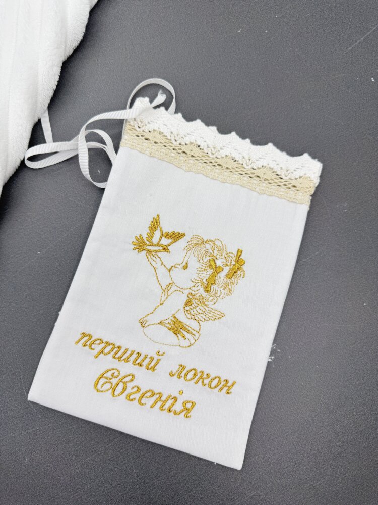 Утеплённая крыжма-плед «Golden Lace» из махры и страйп-плюша