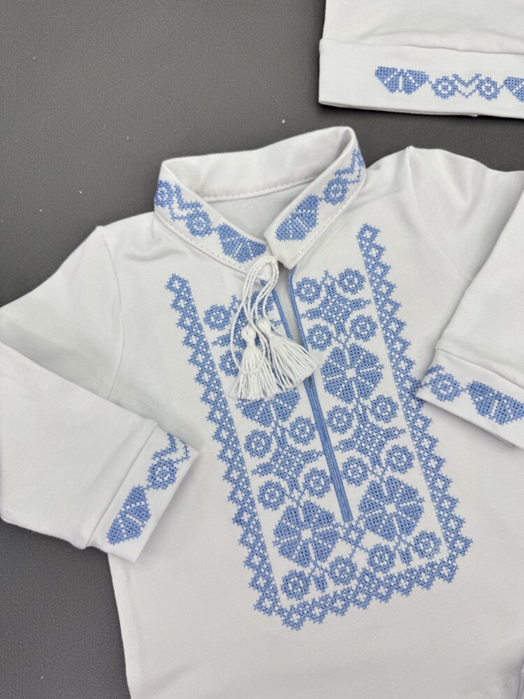 Крестильный набор-вышиванка для мальчика «Sky Tradition»