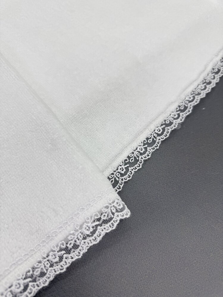 Элитная крыжма «Silver Mist» из велюр-махры, органзы и тонкого кружева