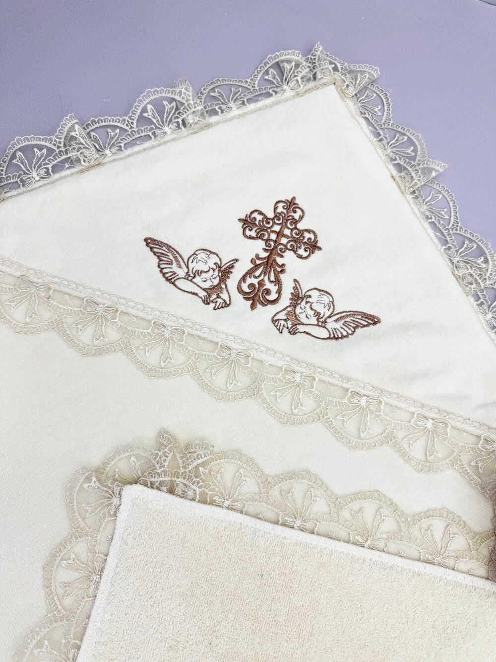 Полный крестильный набор для девочки «Нежный колосок»