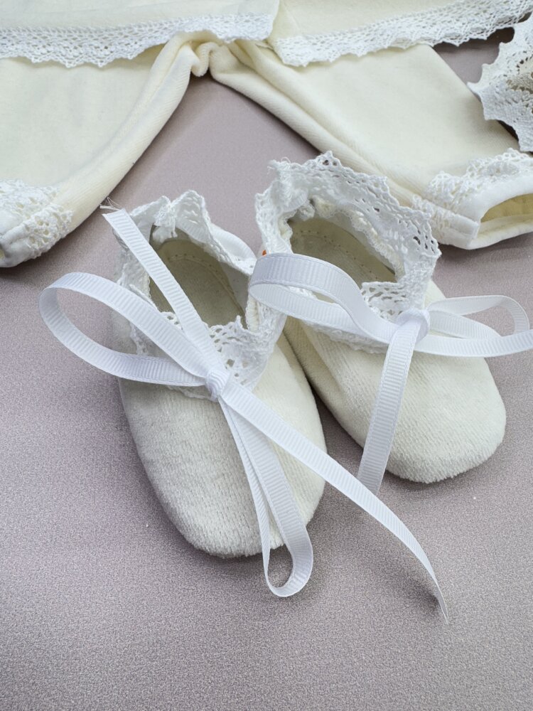 Крестильный набор-плед «Ivory Harvest»: утеплённая крыжма, костюм и аксессуары