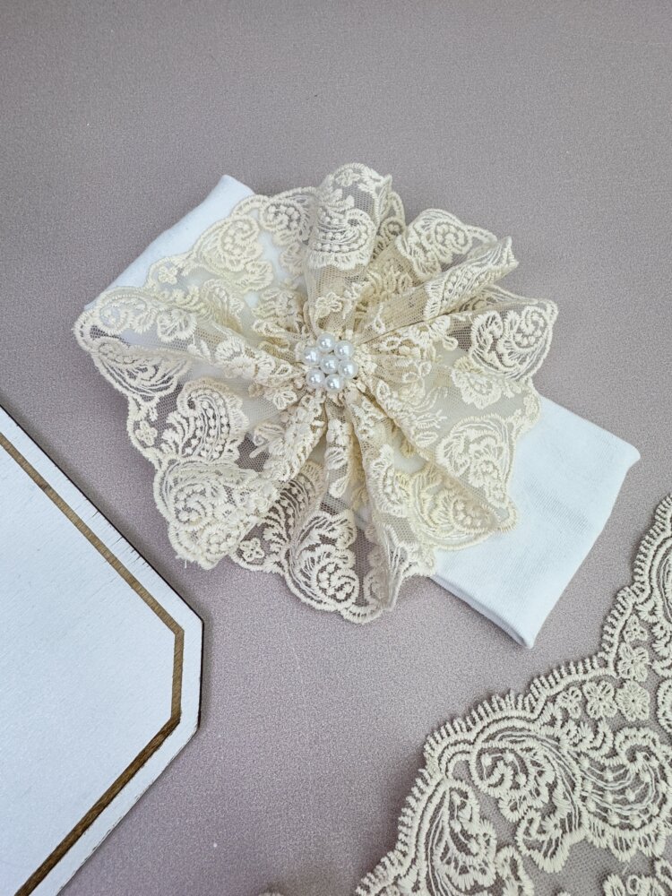 Крестильный VIP-набор «Chocolate Gold»: крыжма, платье, повязка и аксессуары